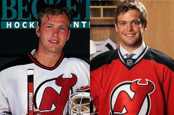 Martin Brodeur recently welcomed his son Anthony to the Devils organization and the two could be on the ice together at training camp in 2013. (Courtesy Beckett Hockey/Bill Wippert)