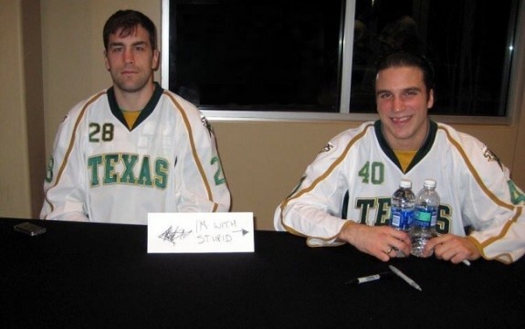 Eric Godard and Tousi at a Texas autograph signing