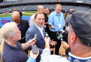 NHL commissioner Gary Bettman doesn't believe that six outdoor games is too many (Ed Mulholland-USA TODAY Sports)