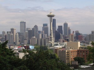 With mountains, lakes, forests and money, about the only thing Seattle doesn't have is the NHL and NBA - yet. Credit: Spmenic, at Wikimedia Commons.