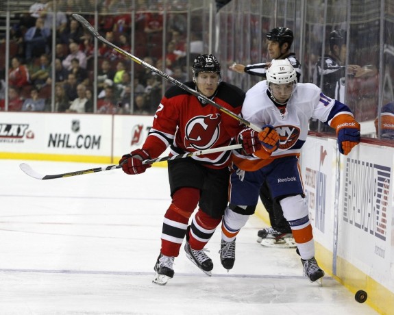 Damien Brunner made an impact in his return to the Devils lineup. (Noah K. Murray-USA TODAY Sports)
