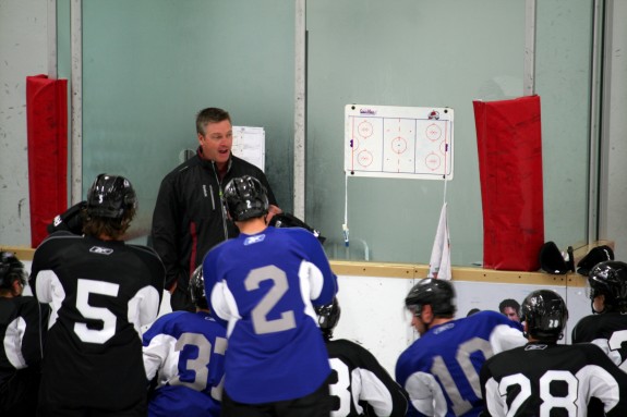 Patrick Roy at Avalanche training camp (Kevin Goff/THW)
