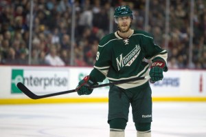 Jason Pominville scored the lone goal for the Minnesota Wild Tuesday night against the Jets. (Brace Hemmelgarn-USA TODAY Sports)