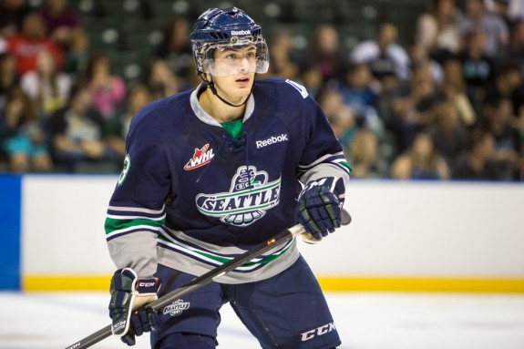 (photo by Christopher Mast) Mathew Barzal of the Seattle Thunderbirds is the consensus favourite to be the first WHL player chosen in the 2015 NHL draft.