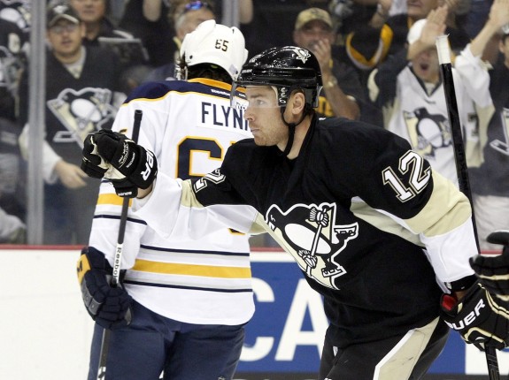 Chuck Kobasew has two game-winning goals in two games with the Pittsburgh Penguins. (Charles LeClaire-USA TODAY Sports)