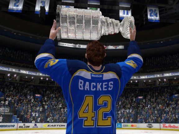 EA Sports has the Blues winning the 2014 Stanley Cup (courtesy EA Sports)