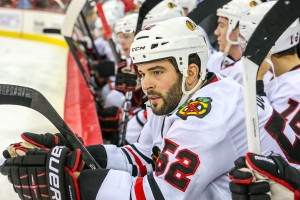 Chicago Blackhawks left winger Brandon Bollig just signed a new 3-year contract extension. (Photo Credit: Andy Martin Jr)