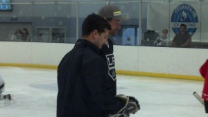 Justin Williams at the 2013 L.A. Kings Rink Tour (Mario Boucher Photo)