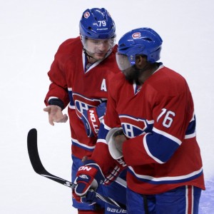 Andrei Markov and ex-Montreal Canadiens defenseman P.K. Subban
