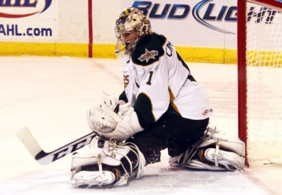 Jack Campbell posted his second shutout of the season for Texas this week. (Ross Bonander/THW)