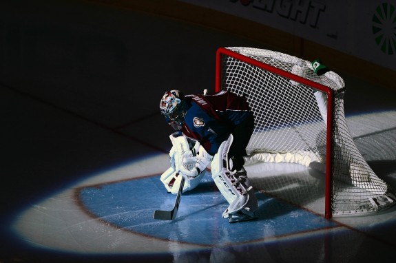 Varlamov has been placed in the spotlight all year- for both reasons good and bad.(Ron Chenoy-USA TODAY Sports)