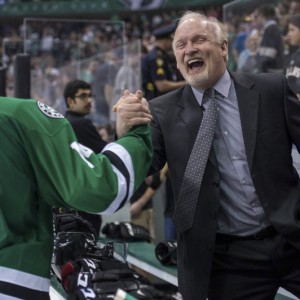 A fast start to the season will keep this look on coach Lindy Ruff's face well into April. (Jerome Miron-USA TODAY Sports)