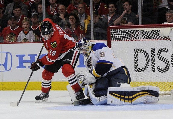 Doug Armstrong gambled once with a Ryan Miller trade. It didn't end well. (David Banks-USA TODAY Sports)