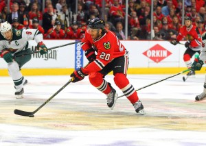 Brandon Saad is expected to get a nice raise this summer. (Dennis Wierzbicki-USA TODAY Sports)