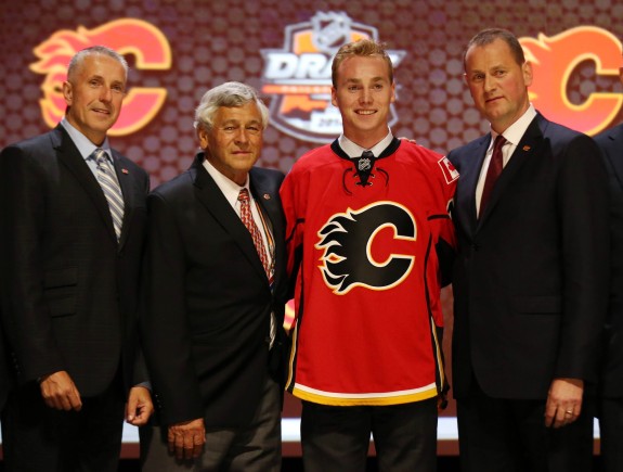 He couldn't do a pull-up at the Combine, but it didn't stop Calgary from making Sam Bennett a high draft pick. (Bill Streicher-USA TODAY Sports)