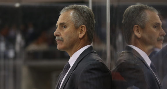 (THW file photo) Vancouver coach Willie Desjardins is on the hot seat and another loss tonight against the Islanders could result in the season's first firing.