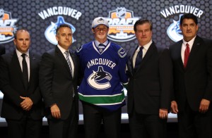 Jared McCann, drafted 24th overall in 2014 by Vancouver, is part of a potent group of prospects in the Canucks organization.(Bill Streicher-USA TODAY Sports)