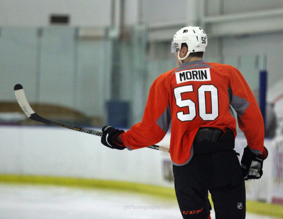 Samuel Morin during Flyers development camp. [photo: Amy Irvin]