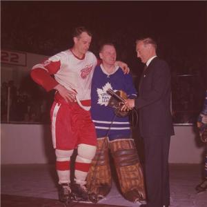 Gord Howe,  the quintessential hart with Johnny Bower, a vezina 