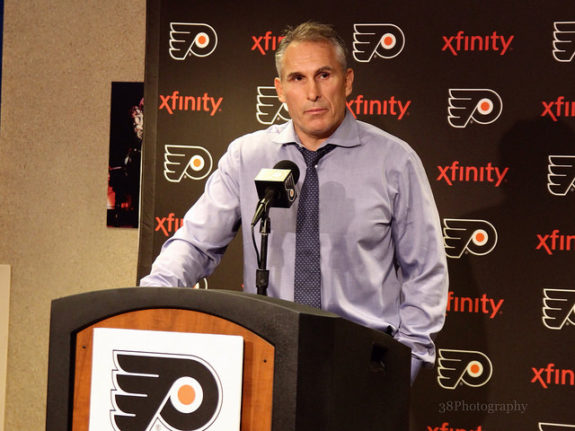 Berube with the Flyers