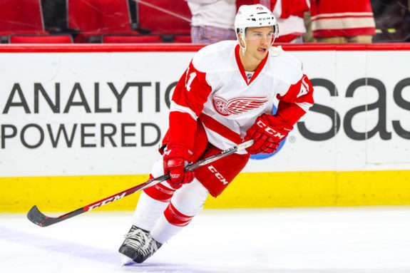 Detroit Red Wings right wing Luke Glendening (Photo Credit: Andy Martin Jr)