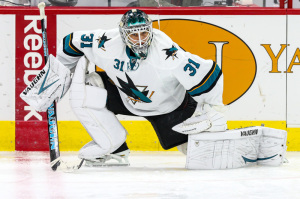 San Jose Sharks goalie Antti Niemi  (Photo Credit: Andy Martin Jr) 