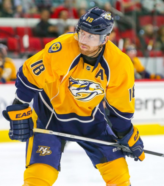 (Photo Credit: Andy Martin Jr.) Nashville Predators forward James Neal is the kind of sniper that Kyle should be targeting in the middle rounds.
