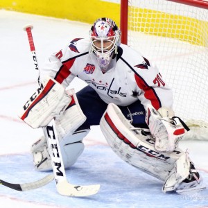 Holtby didn't make every save Saturday, but he made the big ones. (Amy Irvin / The Hockey Writers)