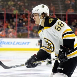 Where will Pastrnak slot in with the forwards this season? (Amy Irvin / The Hockey Writers)
