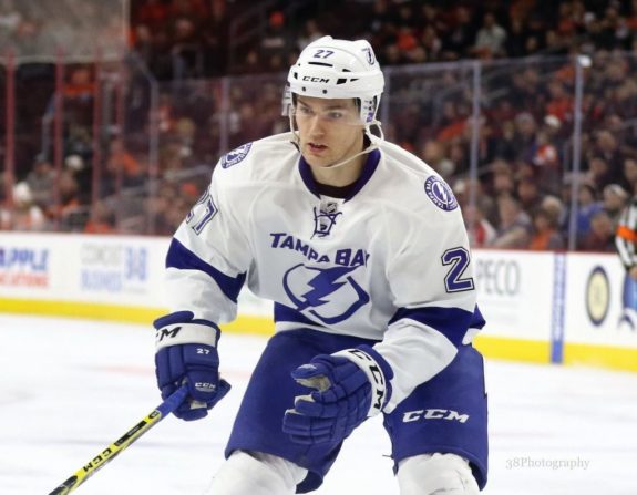 (Amy Irvin/The Hockey Writers) Bit of a shocker here as Jonathan Drouin was taken first overall ahead of Nathan MacKinnon in our third rookie draft. At the time, reactions were split because our league's scoring system favours point-producers and some believed Drouin had higher point potential than MacKinnon. That might still prove true, but MacKinnon — selected first overall by the Colorado Avalanche in 2013, and second overall in our league — went on to win the Calder Trophy as rookie of the year.