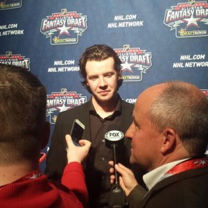 Despite being tied for ninth in the NHL in scoring, Ryan Johansen of the Columbus Blue Jackets was the NHL All-Star Fantasy Draft's top overall pick. (Credit: Andy Dudones/Staff)