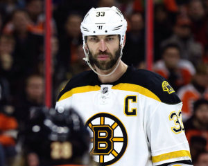 Tipping the scales at 255lbs and 6'9" Chara is an absolute beast (Amy Irvin / The Hockey Writers)