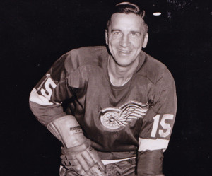 Ted Lindsay scored his third goal of the playoffs.