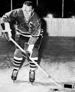Pierre Pilote scored twice for Chicago in the first period.