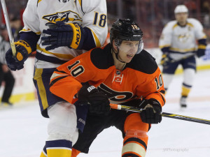 In 79 games this season, Brayden Schenn has recorded 45 points, which continue to eclipse his career-high point totals. (<a href="https://www.facebook.com/38Photography">Amy Irvin</a> / The Hockey Writers)
