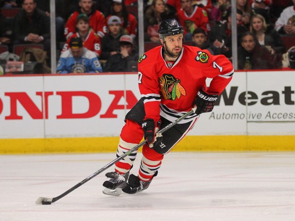 The Blackhawks might be forced to move stud defender Brent Seabook (Dennis Wierzbicki-USA TODAY Sports)