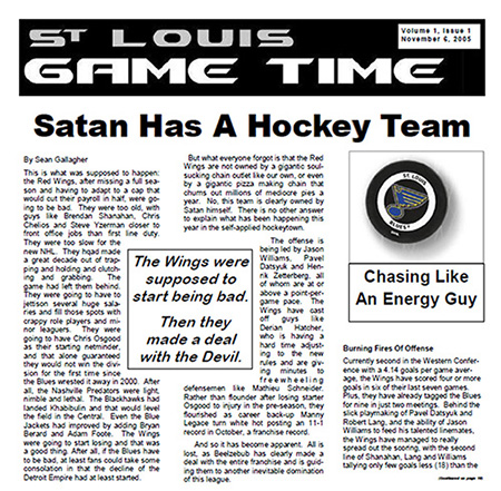 The first official issue of St. Louis Game Time (Courtesy Brad Lee / St. Louis Game Time)