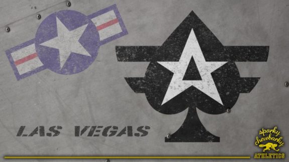 Las Vegas Aces Primary Logo on light surface [photo: sparky chewbarky]