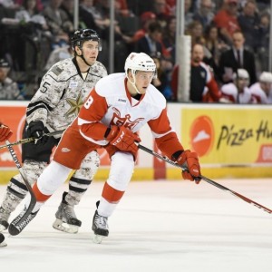 Mantha has started his third AHL season with six goals in five games. (Michael Connell/Texas Stars Hockey)