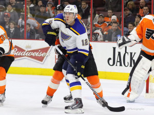 (Amy Irvin/The Hockey Writers) Nobody really knew where Jori Lehtera would slot into the St. Louis Blues' depth chart despite centering Vladimir Tarasenko in Russia during years past. Turns out, that chemistry was easily rekindled and they both reaped the benefits this season.