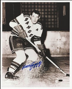 Bill Gadsby with the Rangers.