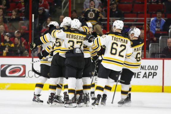 Will the Bruins be celebrating at the start of the season, or will the first couple games bring the blues to Boston? (James Guillory-USA TODAY Sports)