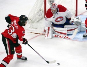 Montreal Canadiens goalie Carey Price and Ottawa Senators forward Mika Zibanejad