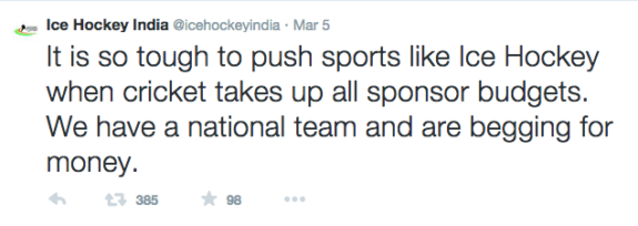 @icehockeyindia's March 3rd Tweet