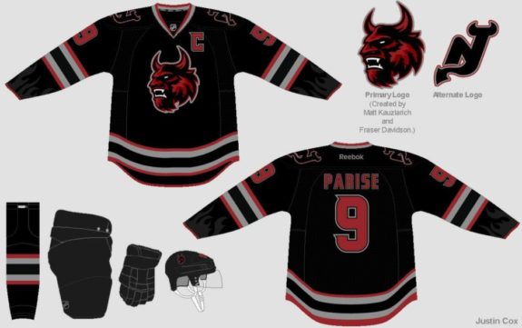 New Jersey Devils Jersey Concept (Justin Cox/Art of Hockey)