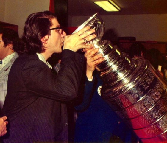 1974 Philadelphia Flyers Stanley Cup locker room celebration