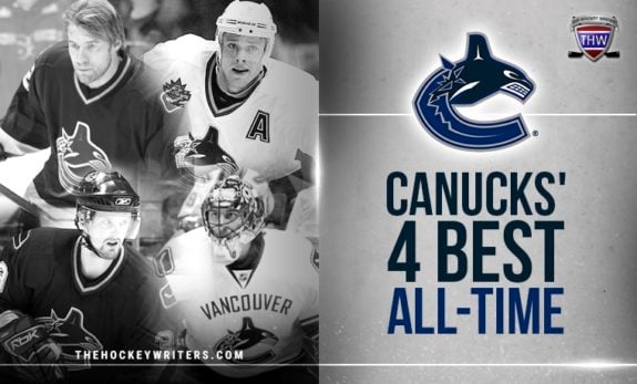 Vancouver Canucks' 4 Best All-Time Mattias Ohlund, Roberto Luongo, Pavel Bure, and Henrik Sedin