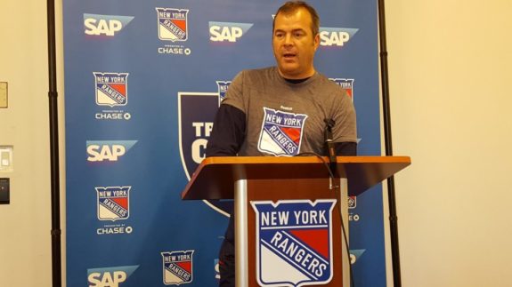 Vigneault Answers Questions from Press