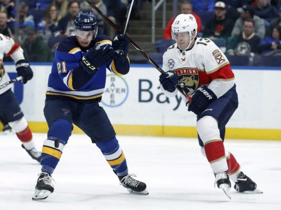 St. Louis Blues' Tyler Bozak Florida Panthers' Mark Pysyk