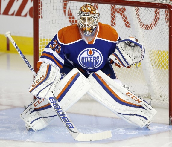Cam Talbot of the Edmonton Oilers